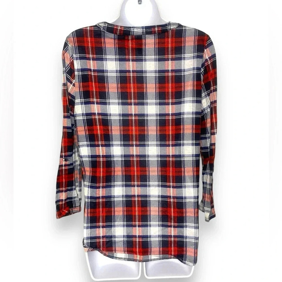 Alter Ego Women’s Plaid Long Sleeve Casual Top, Size 1X - Picture 2 of 7